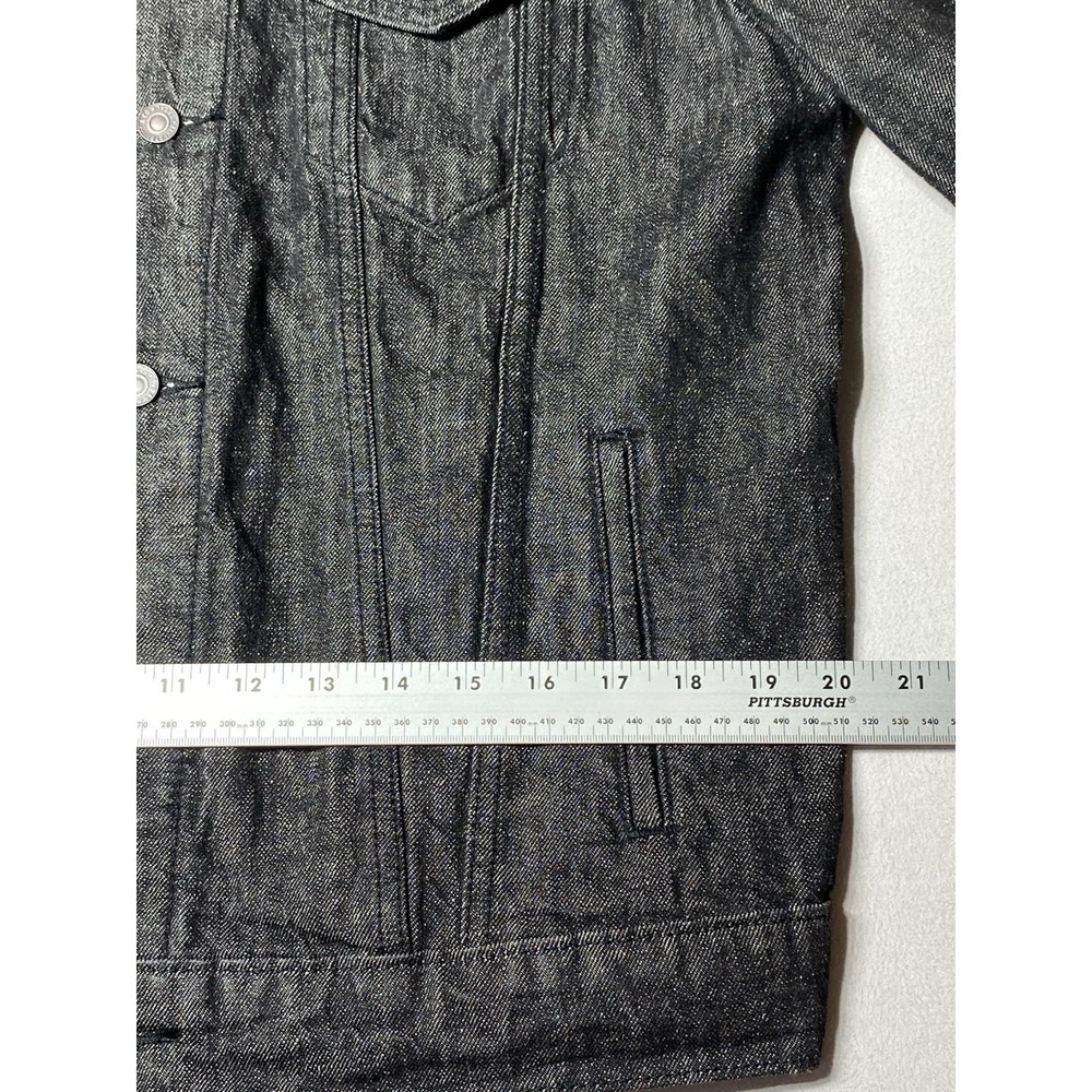 Vintage Y2K Levi's 72334 Black Denim Trucker Jacket Men's Large Red Tab - Picture 4 of 12